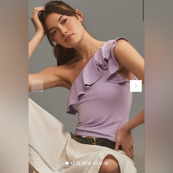 Anthropologie Tops - ANTHROPOLOGIE Maeve One-Shoulder Ruffled Top